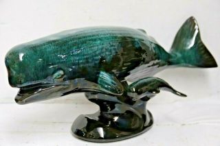 LARGE BLUE MOUNTAIN POTTERY WHALE FIGURE - VERY RARE MODEL - GREEN MOUNTAIN 2