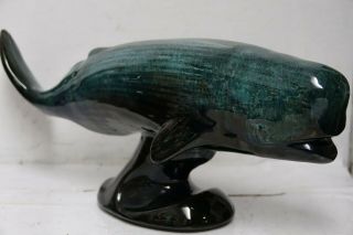 LARGE BLUE MOUNTAIN POTTERY WHALE FIGURE - VERY RARE MODEL - GREEN MOUNTAIN 4