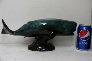 LARGE BLUE MOUNTAIN POTTERY WHALE FIGURE - VERY RARE MODEL - GREEN MOUNTAIN 5