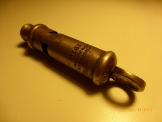 1916 Vintage Uk England J.  Hudson & Co Ww1 Wwi Trench Officers Whistle