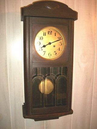 Vintage / Antique Old German Wall Clock Germany