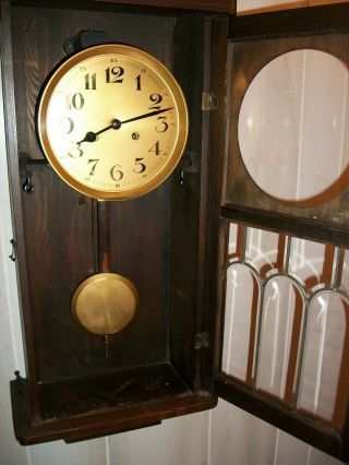 Vintage / Antique Old German Wall Clock Germany 4