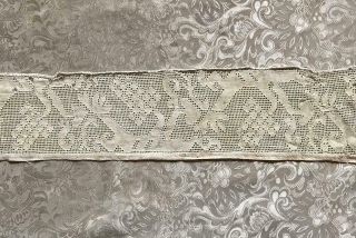Rare 16th/17th Century Italian Linen Cutwork Whitework Embroidery,  Grapes 57.