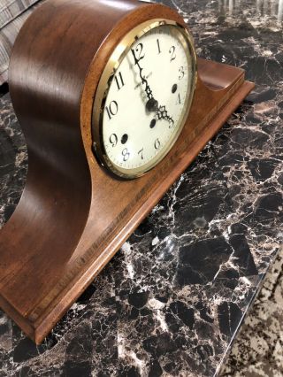 Vintage Howard Miller Mantel Clock Wind - Up Mid Century 3