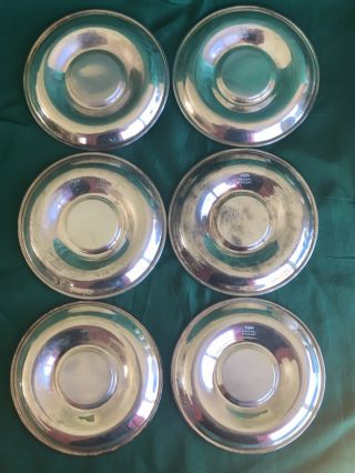 Gorham Sterling Silver Demitasse Cup holders and saucers with Lenox China Cups 3