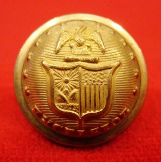 York Civil War Militia Coat Button With Rare " Cheshire Mfg.  Co.  Cheshire.  " Bm