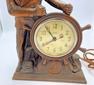 ANTIQUE 1933 FDR MAN OF THE HOUR MANTEL CLOCK FRANKLIN ROOSEVELT SPIN START 3