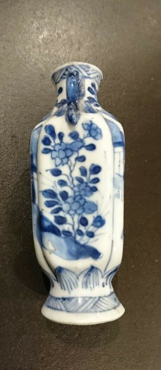 2x 19th Century Chinese Blue & White Miniature Vases Or Snuff Bottles 8