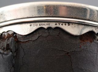 Rare Antique Arts & Crafts Gorham Sterling,  Copper & Leather Loving Cup,  NR 8