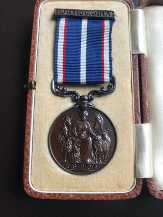 Rspca For Humanity Medal In Display Box 1954