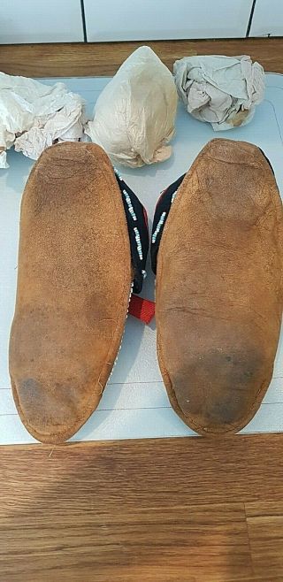 Antique Collectable Native American Indian Beaded Moccasins 5