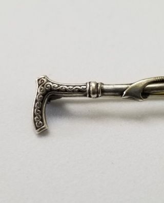 c.  1908 FABERGE Russian Imperial 88 SILVER 84 Chased Tie Pin Brooch КФ Design KF 7
