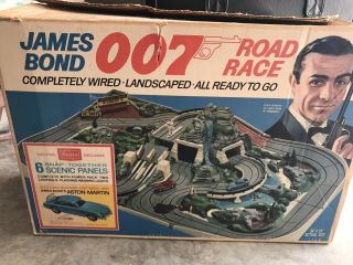 1965 James Bond 007 Road Race Slot Car Set Popular Item Missing Few Items
