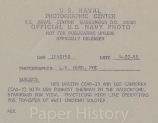 USS Boston CAG - 1 USS Canberra CAG - 2 Authentic US Navy 8x10 Photo Unknown Soldier 4