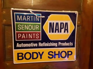Napa Body Shop Martin Senor Painting Tin Sign.  Buyer Pays
