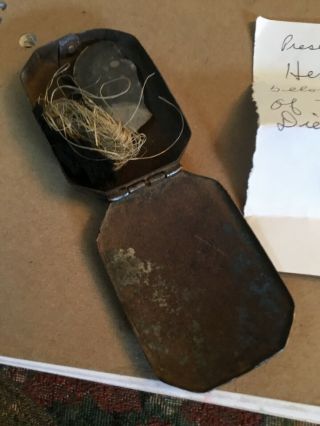 Rev War 18th Century Hand Forged Iron Clip Corner Tinder Box Engraved Henry Cox 5