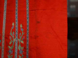 Qing Dynasty Ch ing Dynasty ANTIQUE CHINESE RED WEDDING SKIRT 8
