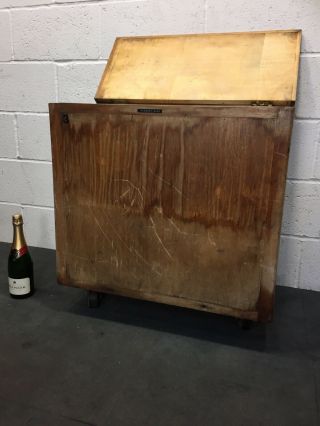 Box Trolley Mid - Century Textile Mill Cart Laundry chest 6