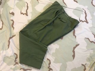 Vintage M1951 Wool Field Trousers Og - 108 Olive Green Pants Xlarge 55 - T - 35650 - 55