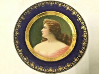 Antique Royal Vienna Bee Hive Mark Hand - Painted Cabinet Plate Signed