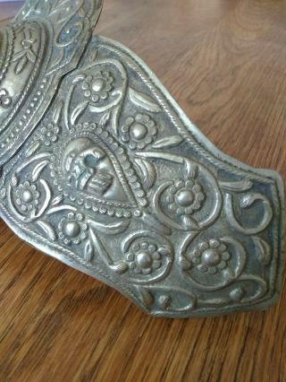 Authentic Huge Balkan Folklore Handmade Silver Jewelry Belt Buckle PAFTA 1900 11