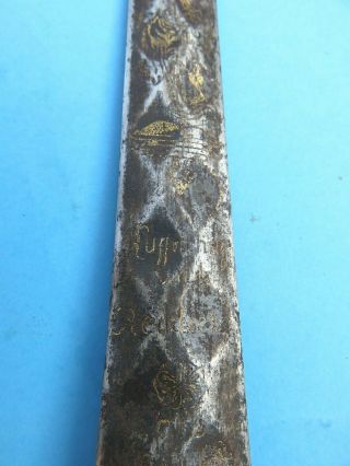 UNUSUAL ANTIQUE EUROPEAN 17TH CENTURY PILLOW SWORD FACETED BLADE RAPIER 5