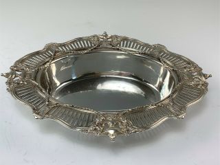 Gorgeous Shreve & Co Sterling Silver 12 X 10 " Serving Bowl Reticulated Rim Urns