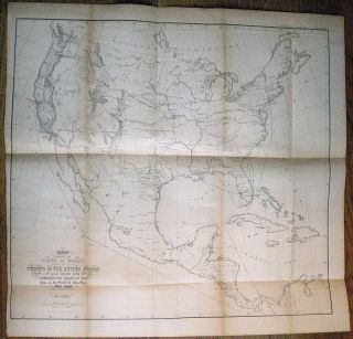 1858 U.  S. ,  CARIBBEAN & CENTRAL AMERICA U.  S.  TROOPS LINES OF MARCH WAR DEPT 3