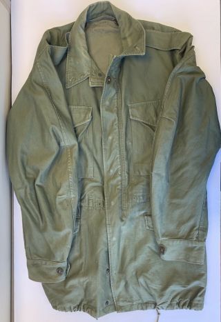Vintage Us Army Field Jacket Long Medium 1950’s - 1960’s