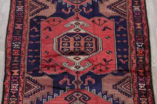 Oriental Hamadan Wool Hand - Knotted Geometric One - of - a - Kind Oriental Area Rug 5x7 3