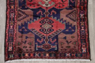 Oriental Hamadan Wool Hand - Knotted Geometric One - of - a - Kind Oriental Area Rug 5x7 5