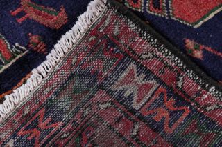 Oriental Hamadan Wool Hand - Knotted Geometric One - of - a - Kind Oriental Area Rug 5x7 9