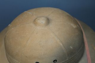 WW2 U.  S.  Navy (USN) Gray Fiber Pith Helmet with Headband and Chinstrap 6