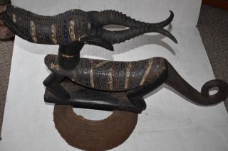 Orig $499 - Mega Bamana Chi Wara Figureattached To Hat 1900s Real 28 " Prov.