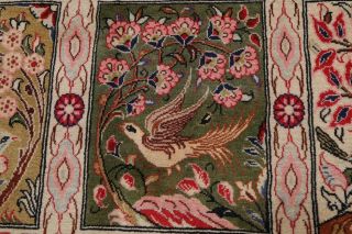 Animal Bird Pictorial Persian Oriental Area Rug Hand - Knotted Garden Design 10x13 10