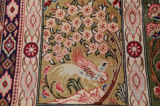 Animal Bird Pictorial Persian Oriental Area Rug Hand - Knotted Garden Design 10x13 8
