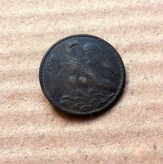 Mexico Early Republic Military Feathered Eagle Button.