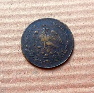 Mexico Early Republic Military Eagle M&p Lyon Button.