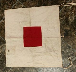 2 Antique Signal Corp Flag - Civil War / WWI / WWII wigwag corps red white 3