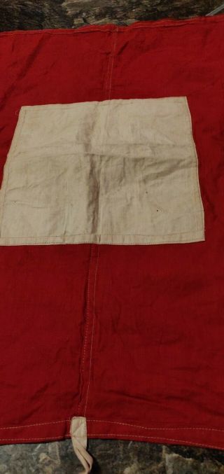 2 Antique Signal Corp Flag - Civil War / WWI / WWII wigwag corps red white 8