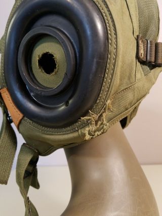 Korean War Era US Navy Gentex Flight Helmet Liner,  Pilot,  Tank Cap 59 H4 1.  7 3/8 12