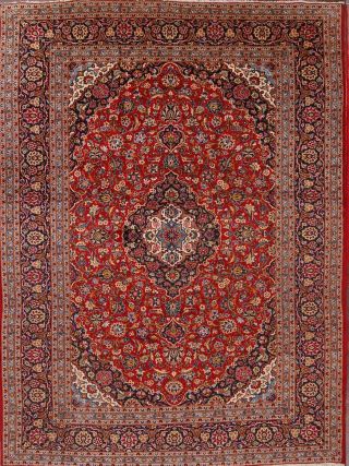 Traditional Persian Floral Area Rug Handmade Oriental Carpet 8 X 12 Medallion