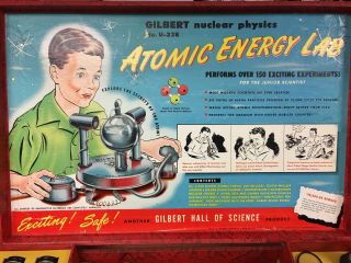 Rare Gilbert U - 238 Atomic Energy Lab toy with parts and case 3