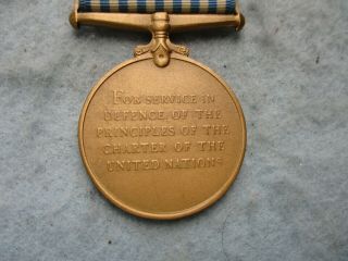 Korean War United Nations Medal Korea Bar 5