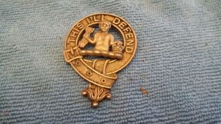 Vintage Scottish Clan Insignia Badge Pin This I 