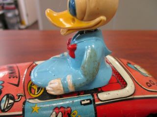 VINTAGE MARX WALT DISNEY PRODUCTIONS TIN LITHO WIND UP DONALD DUCK CAR 8