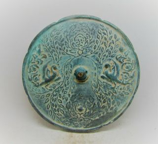 Extremely Rare Ancient Chinese Han Dynasty Bronze Mirror Lovely Decoration