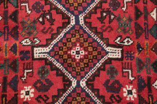 Persian Lori 3x5 Wool Hand - Knotted Geometric Tribal Oriental Foyer Rug Red 4
