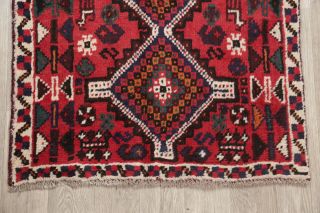 Persian Lori 3x5 Wool Hand - Knotted Geometric Tribal Oriental Foyer Rug Red 5