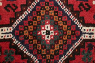 Persian Lori 3x5 Wool Hand - Knotted Geometric Tribal Oriental Foyer Rug Red 7